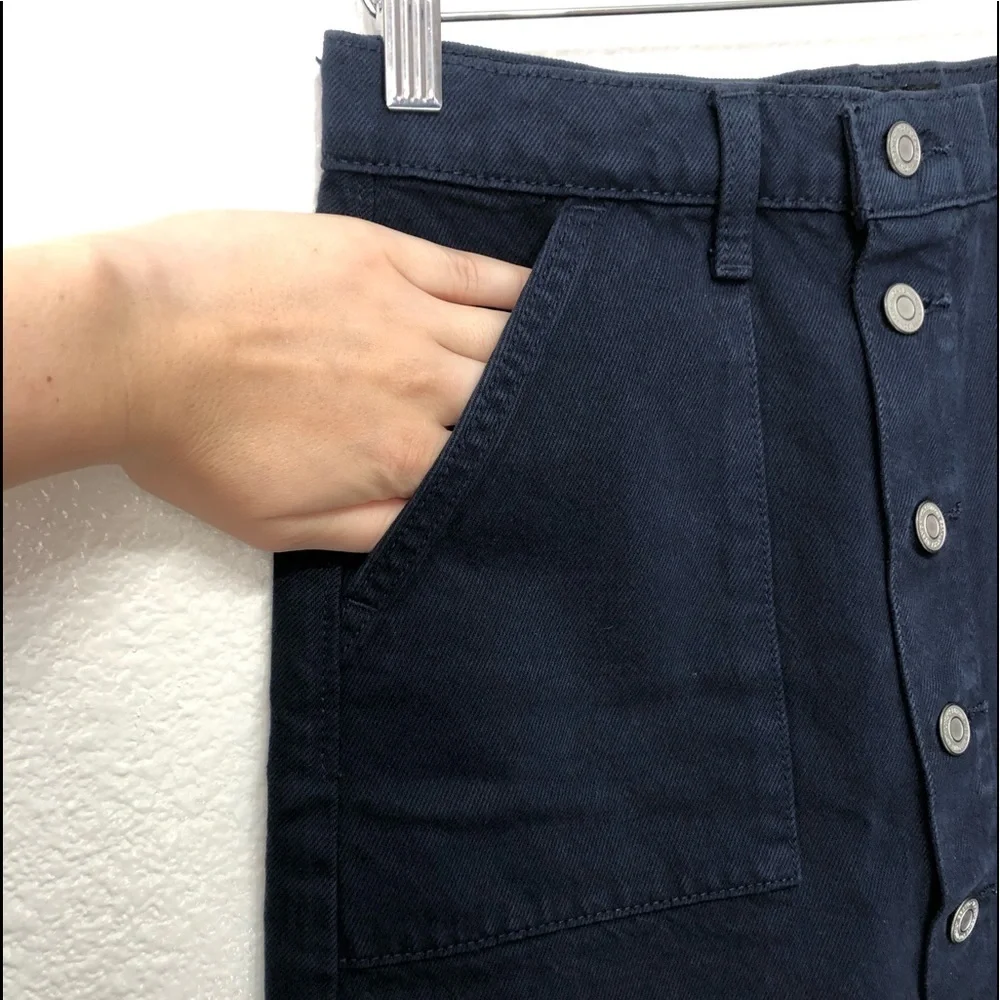 NWT Lucky Brand Blue Button Skirt
